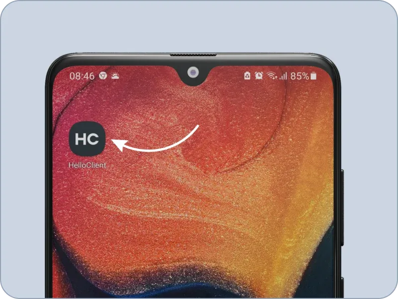 Установка мобильного приложения HelloClient на Android