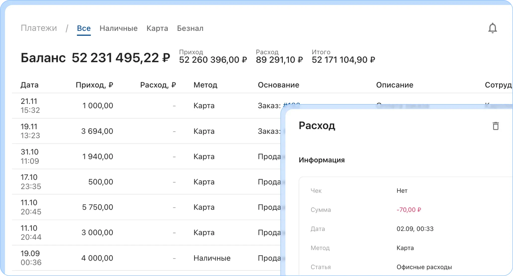 Учет доходов и расходов в CRM HelloClient